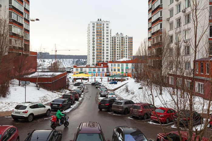 Зимние виды города Дзержинский. Округ Люберцы