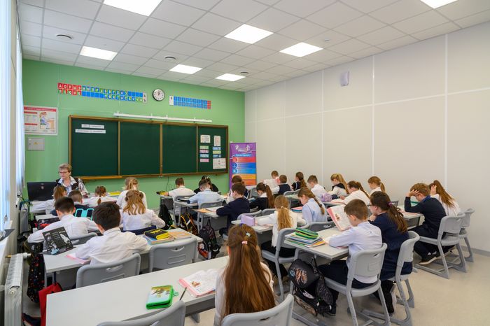 Учебный класс средней школы №14 после капитального ремонта в Коломне