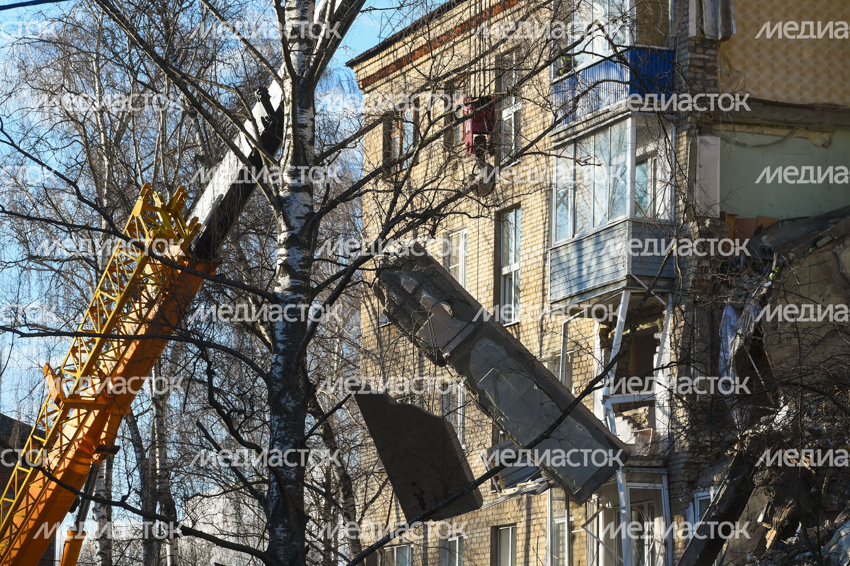 Кадры с места взрыва газа в многоквартирном доме в Орехово-Зуеве