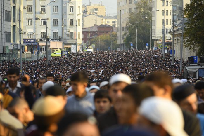 Празднование Курбан-Байрама в Москве