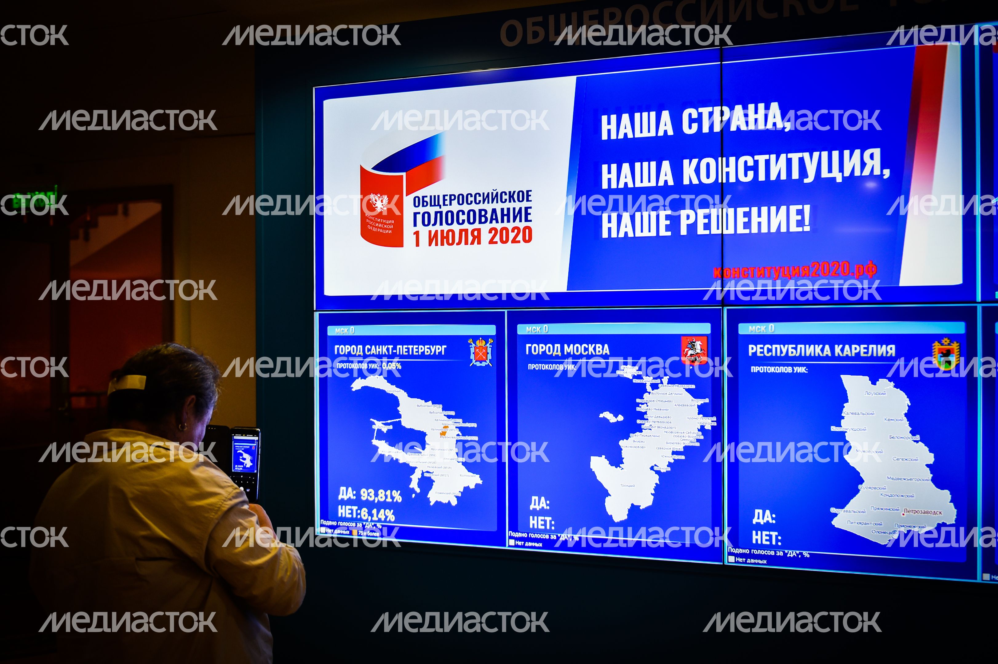 Подведение итогов голосования по внесению поправок в Конституцию РФ