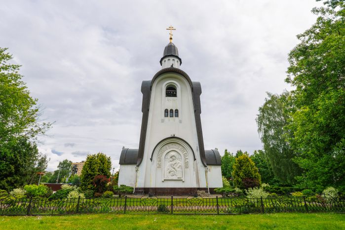 Часовня Александра Невского в парке Победы Королева