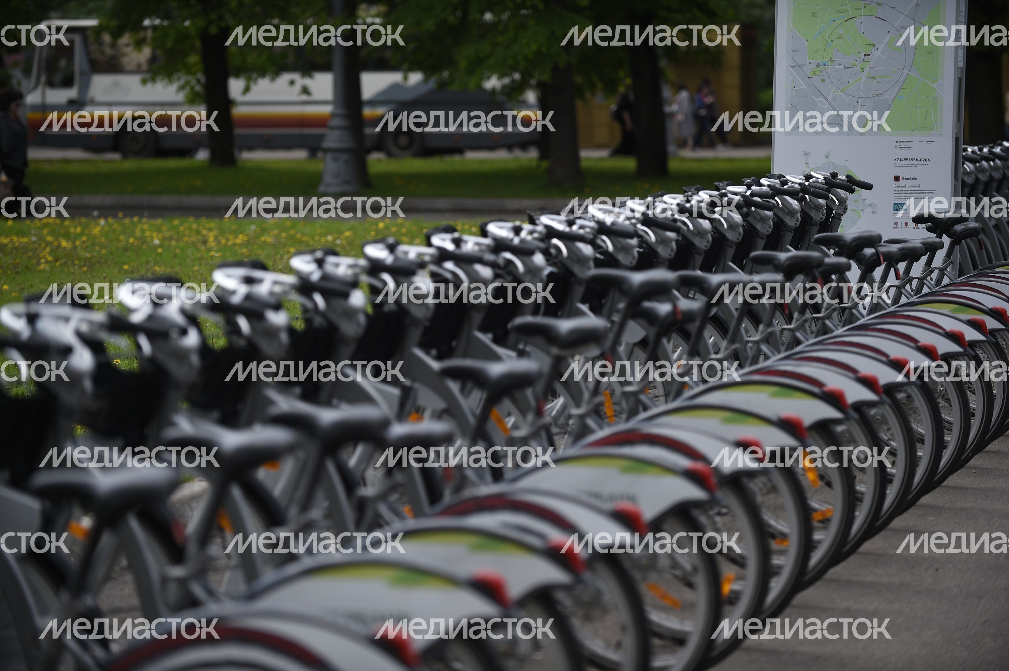 Станция городского общественного велопроката в Москве Станция городского общественного велопроката в Москве