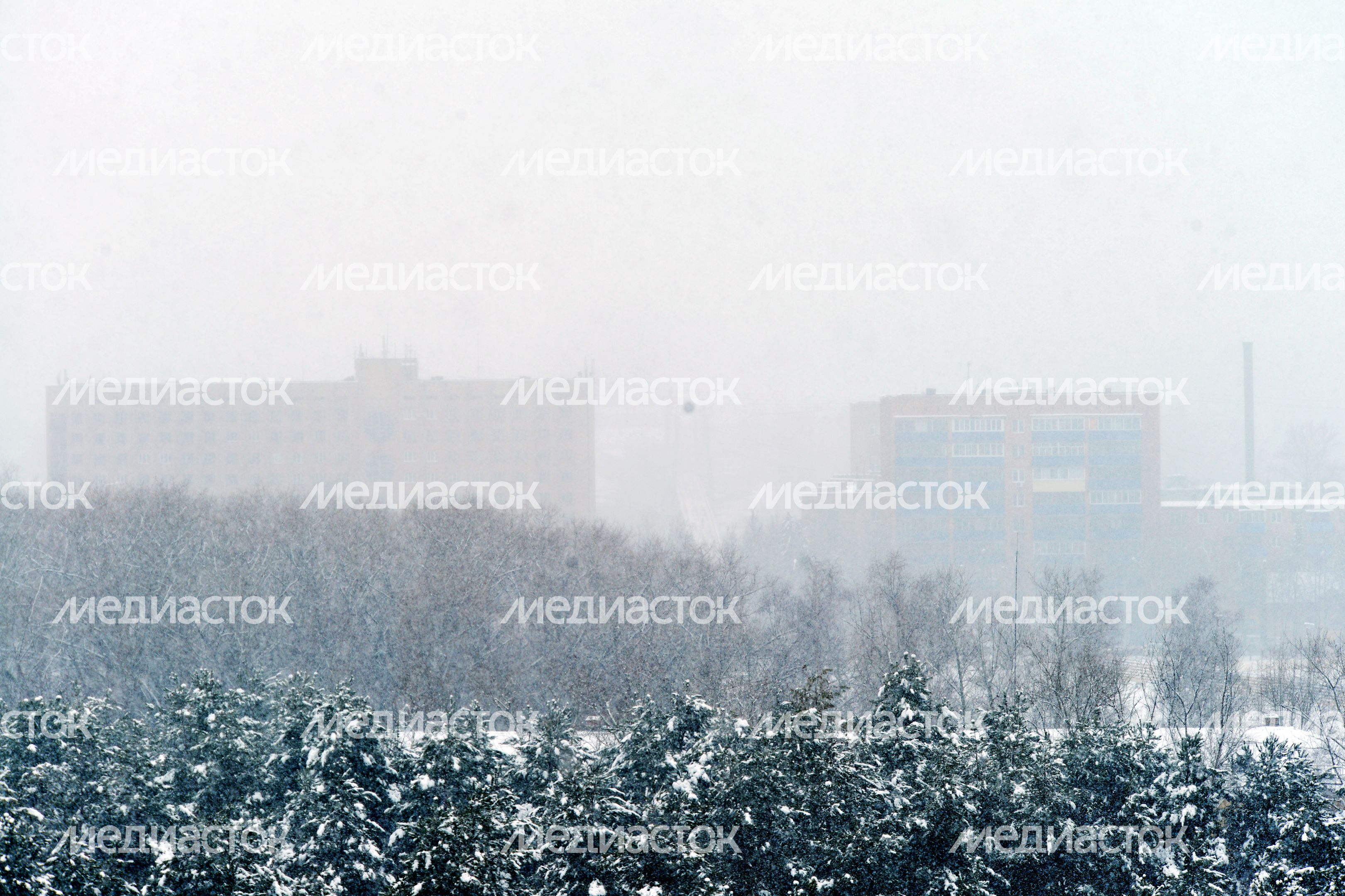 Снегопад в Воскресенске