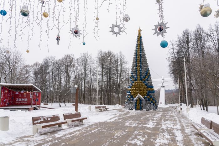 Истринский городской парк зимой