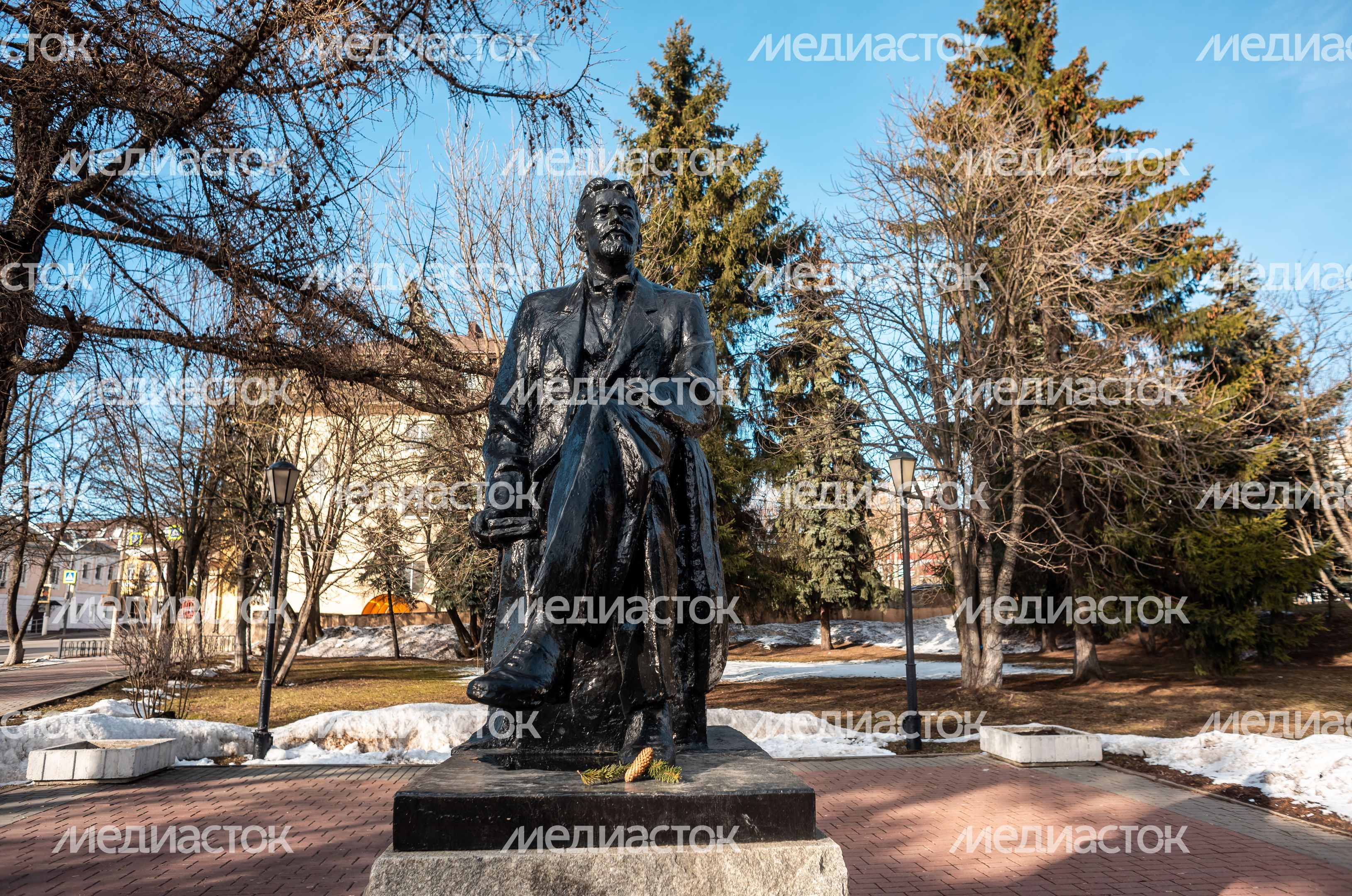 Зимние виды города Чехов