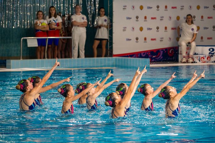 Соревнования по синхронному плаванию «Русская матрешка» в Чехове