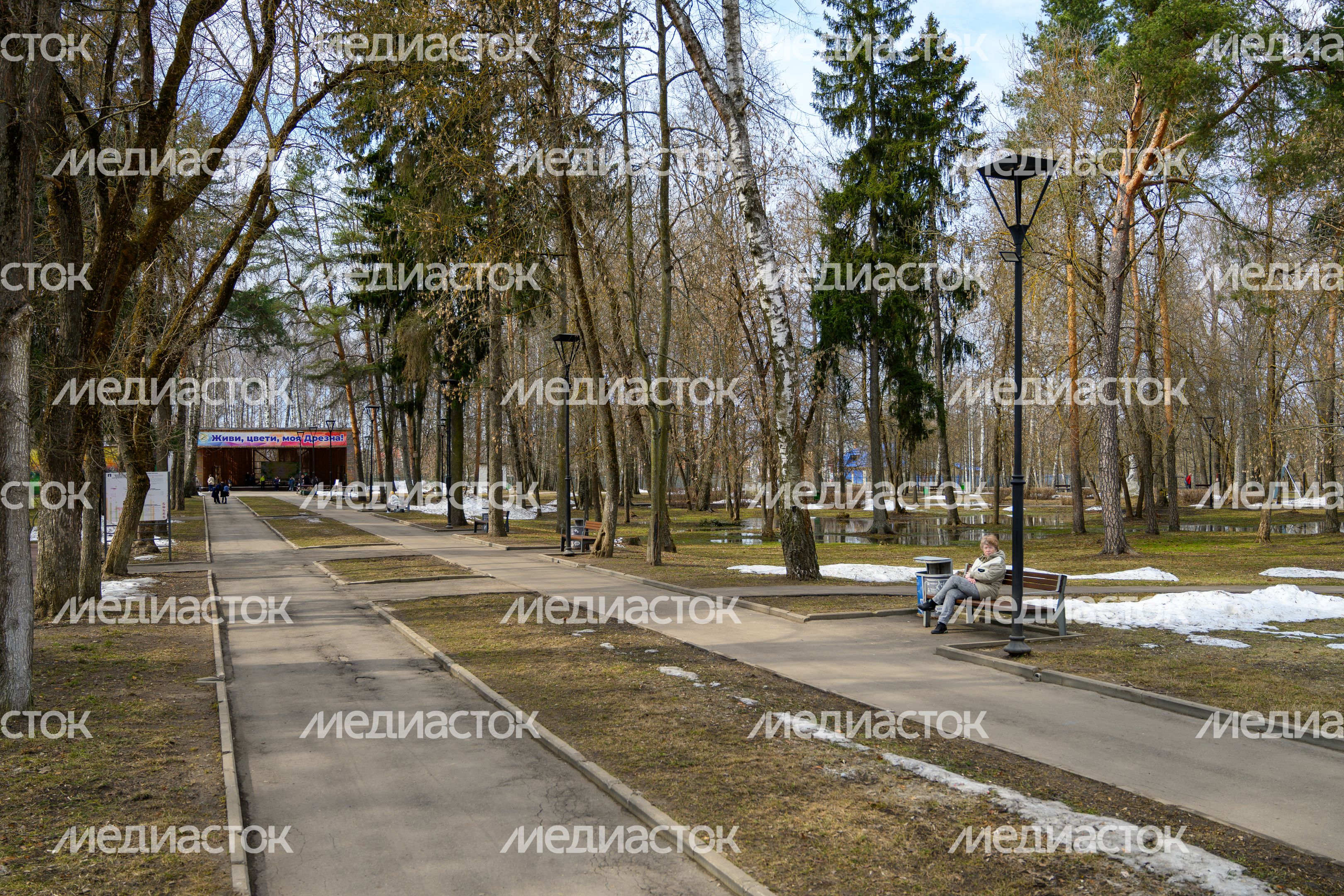 Дрезненский городской парк в Орехово-Зуевском округе. Весна Дрезненский городской парк в Орехово-Зуевском округе. Весна