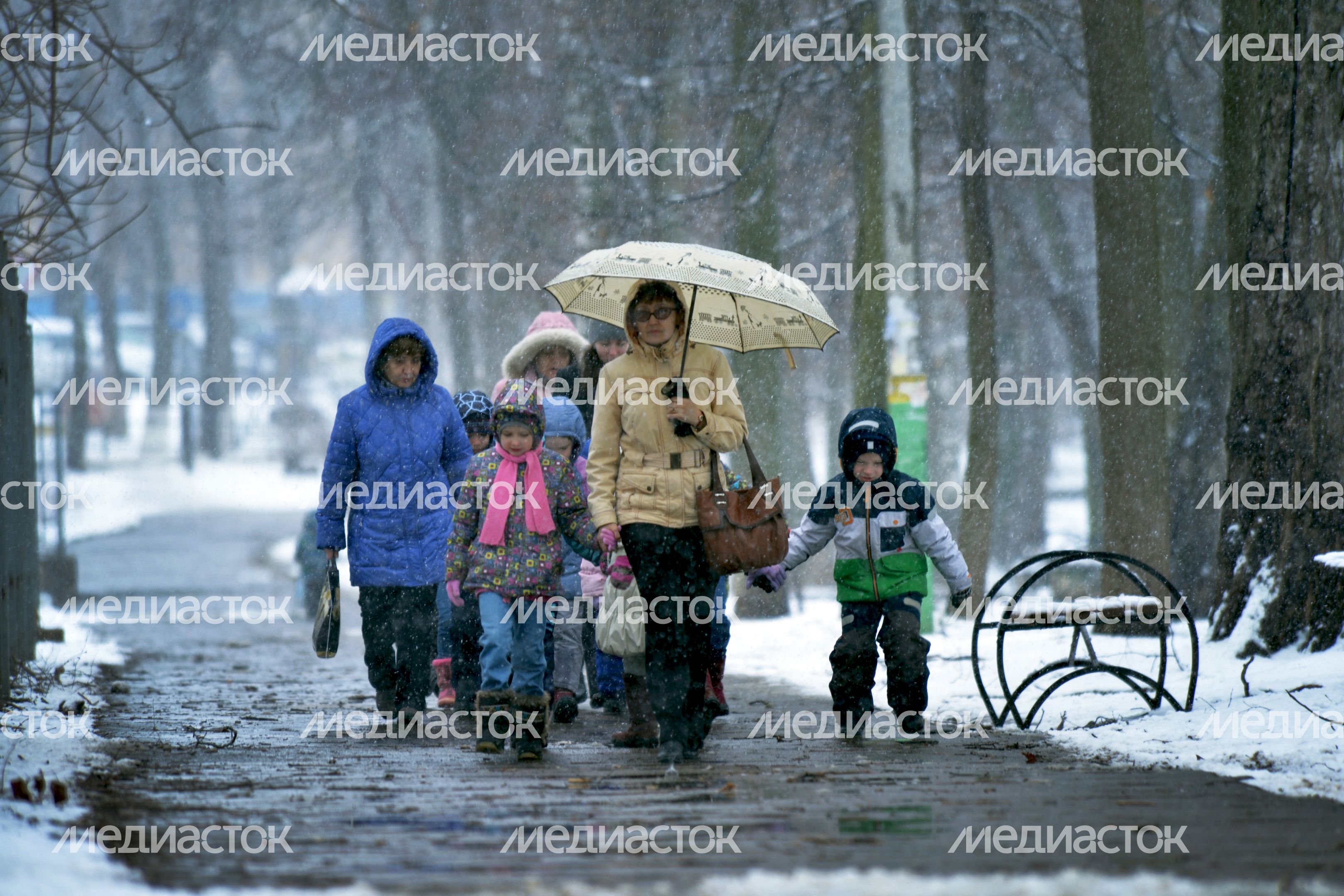 Снегопад в Воскресенске