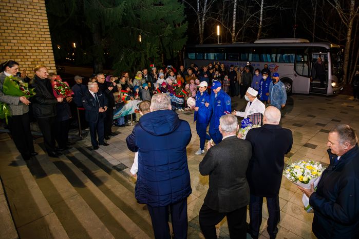Звездный городок. Встреча членов экипажа 21-й экспедиции посещения МКС