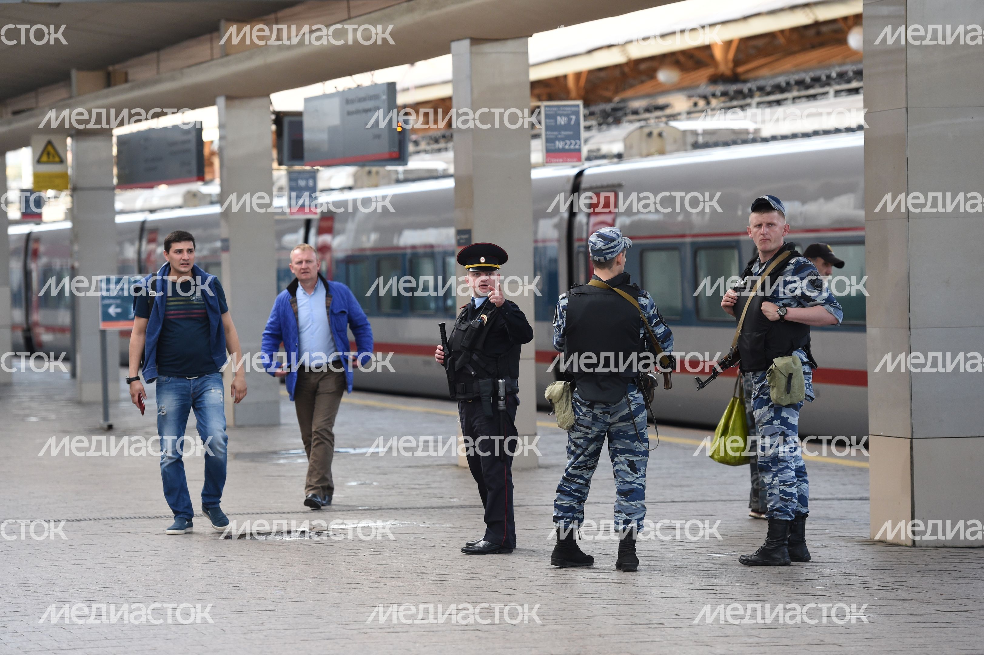 Столкновение поездов на Курском вокзале в Москве