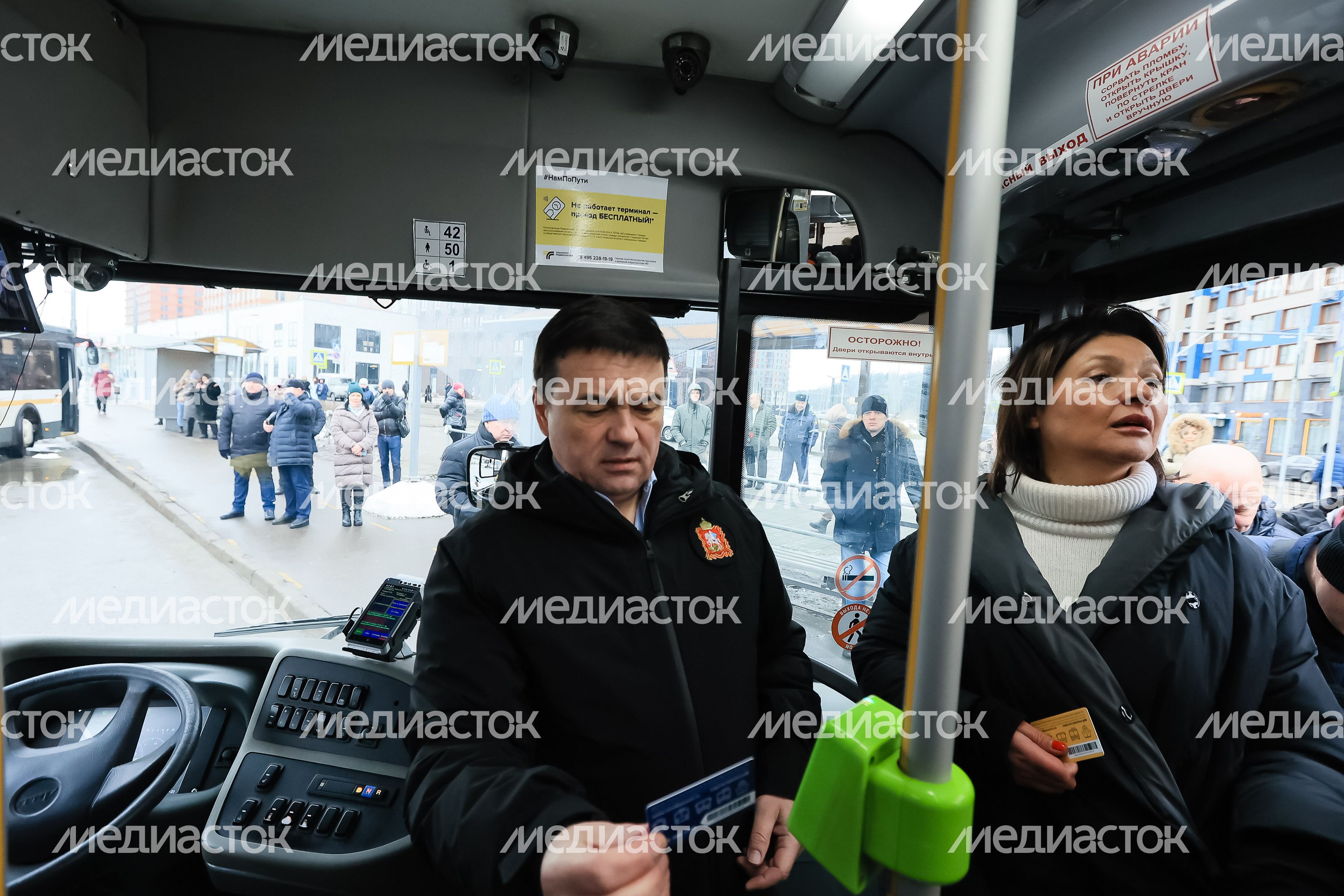 Поездка губернатора на автобусе «Бронницы - м.Котельники»​​