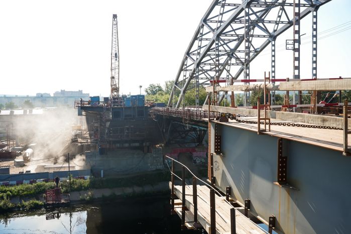 Возведение нового Рогачевского моста в Дмитрове