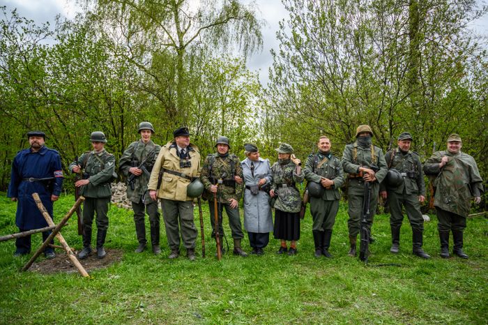Военно-историческая реконструкция событий мая 1945 года в музее истории танка Т-34 в Мытищах
