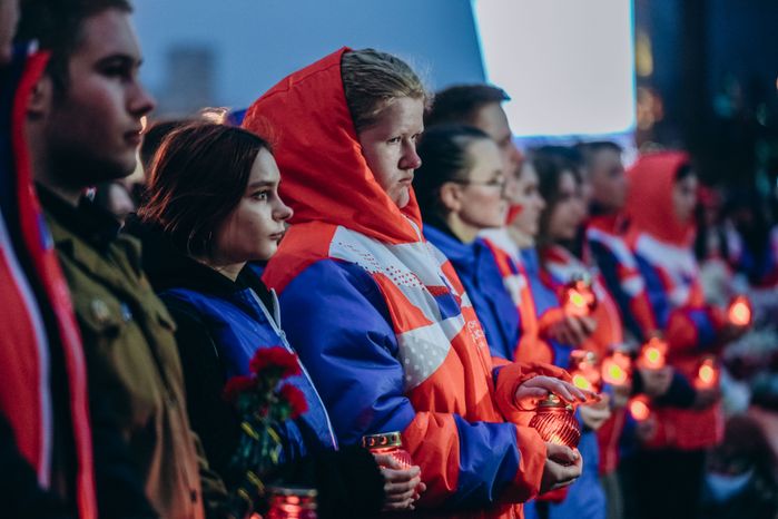 Акция памяти «Журавли» прошла на девятый день после теракта в "Крокус Сити Холле"