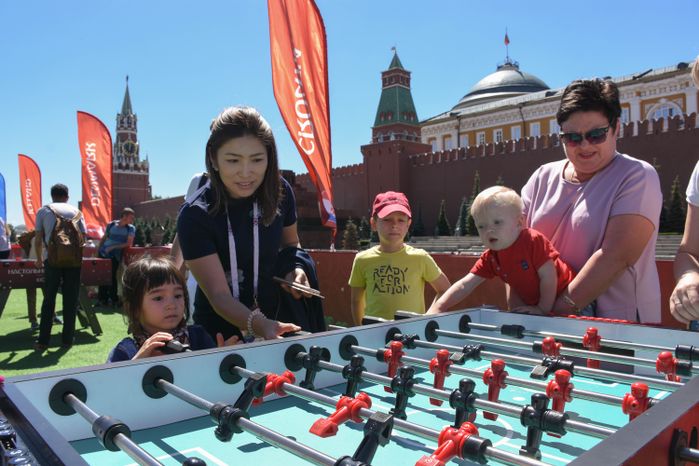 Футбольный парк на Красной площади в Москве