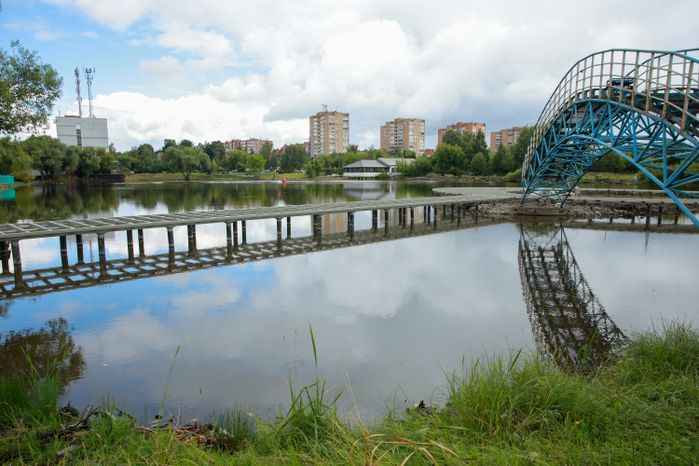 Благоустройство набережной пруда "Москвич" в Лобне