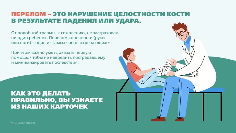 Первая помощь при переломах Горизонталь 02