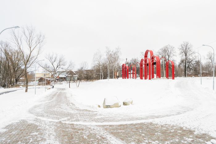 Бронницы. Парк «Бронницкий луг». Зима