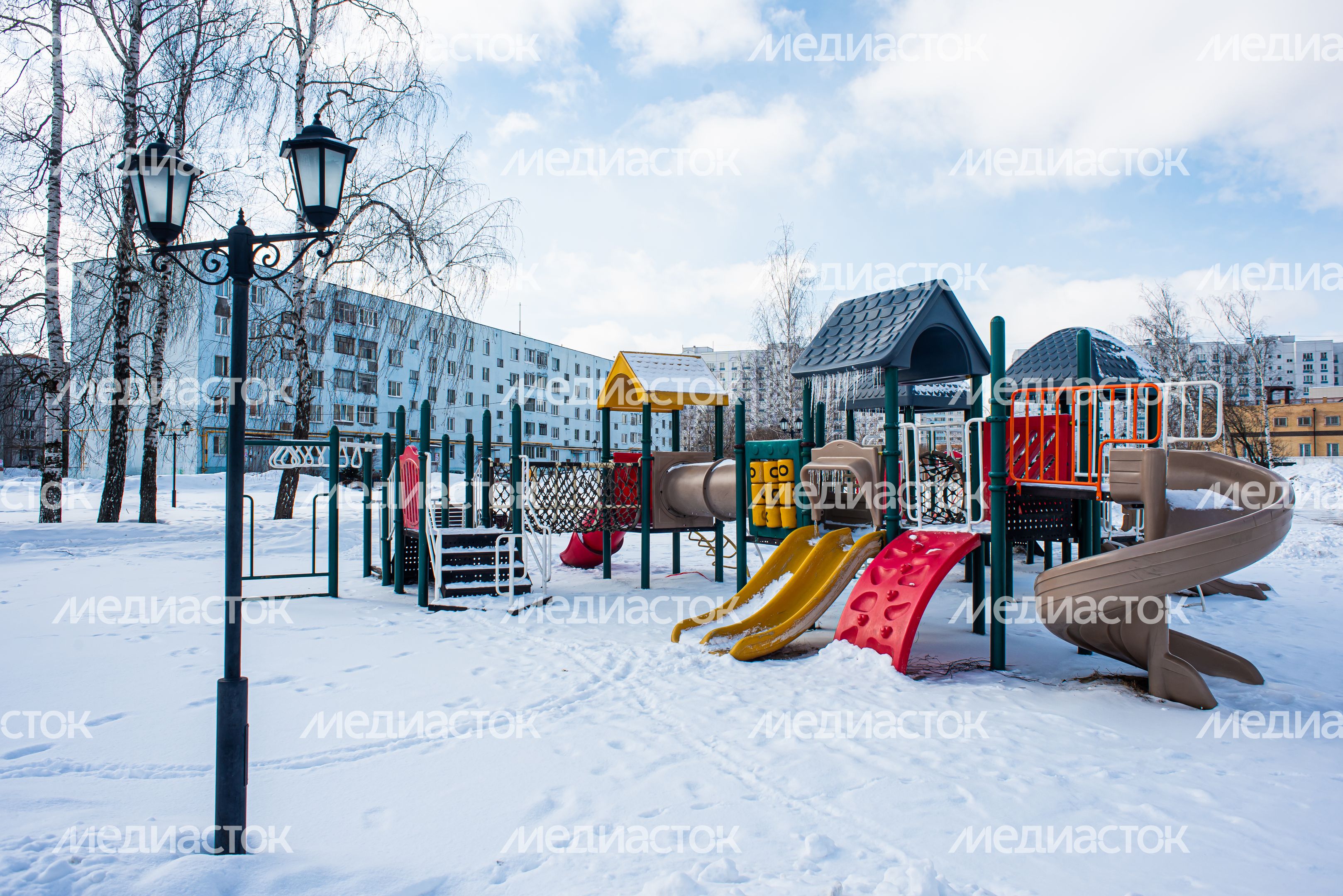 Зимние виды города Электрогорск