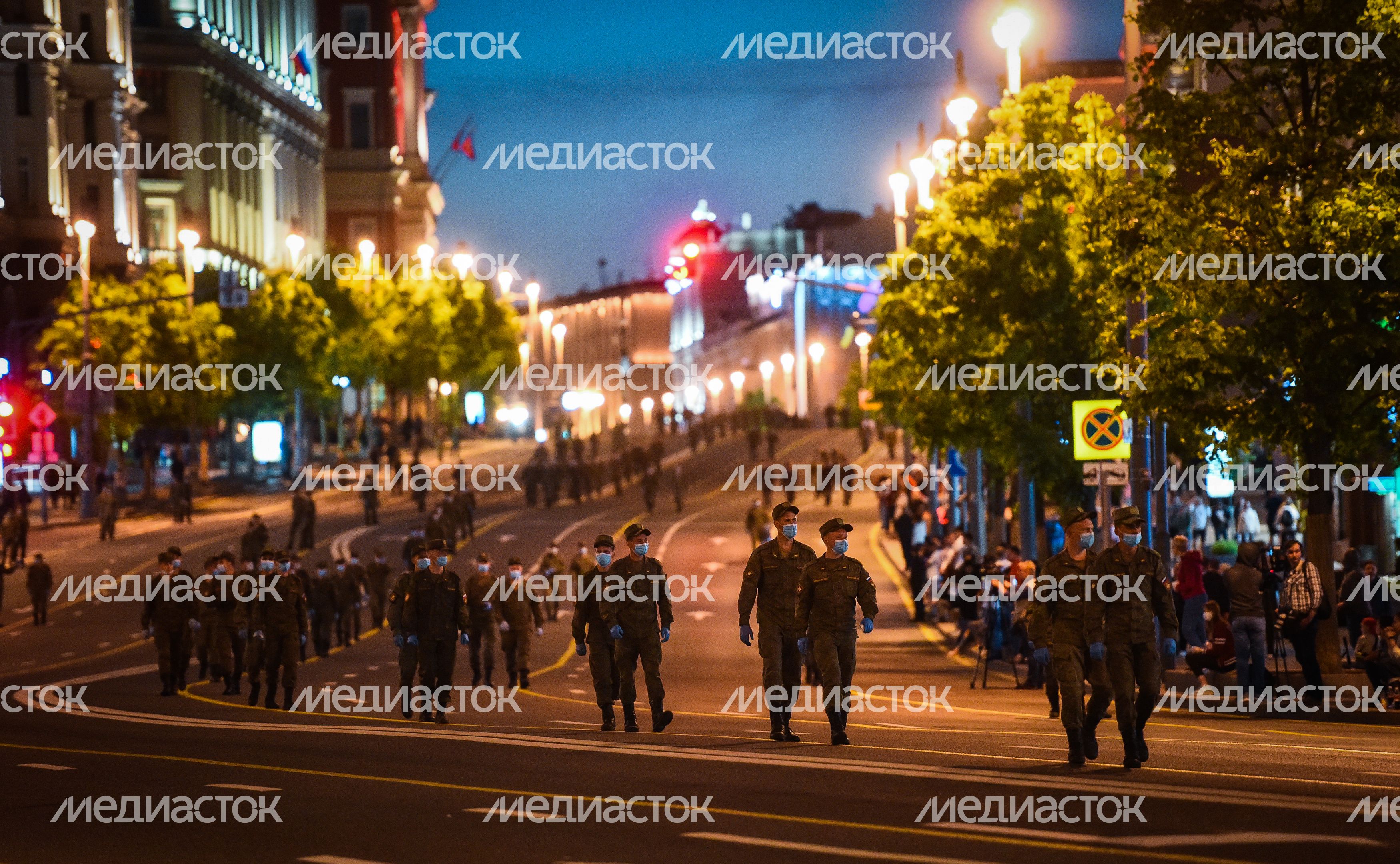 Пешая репетиция парада Победы в Москве
