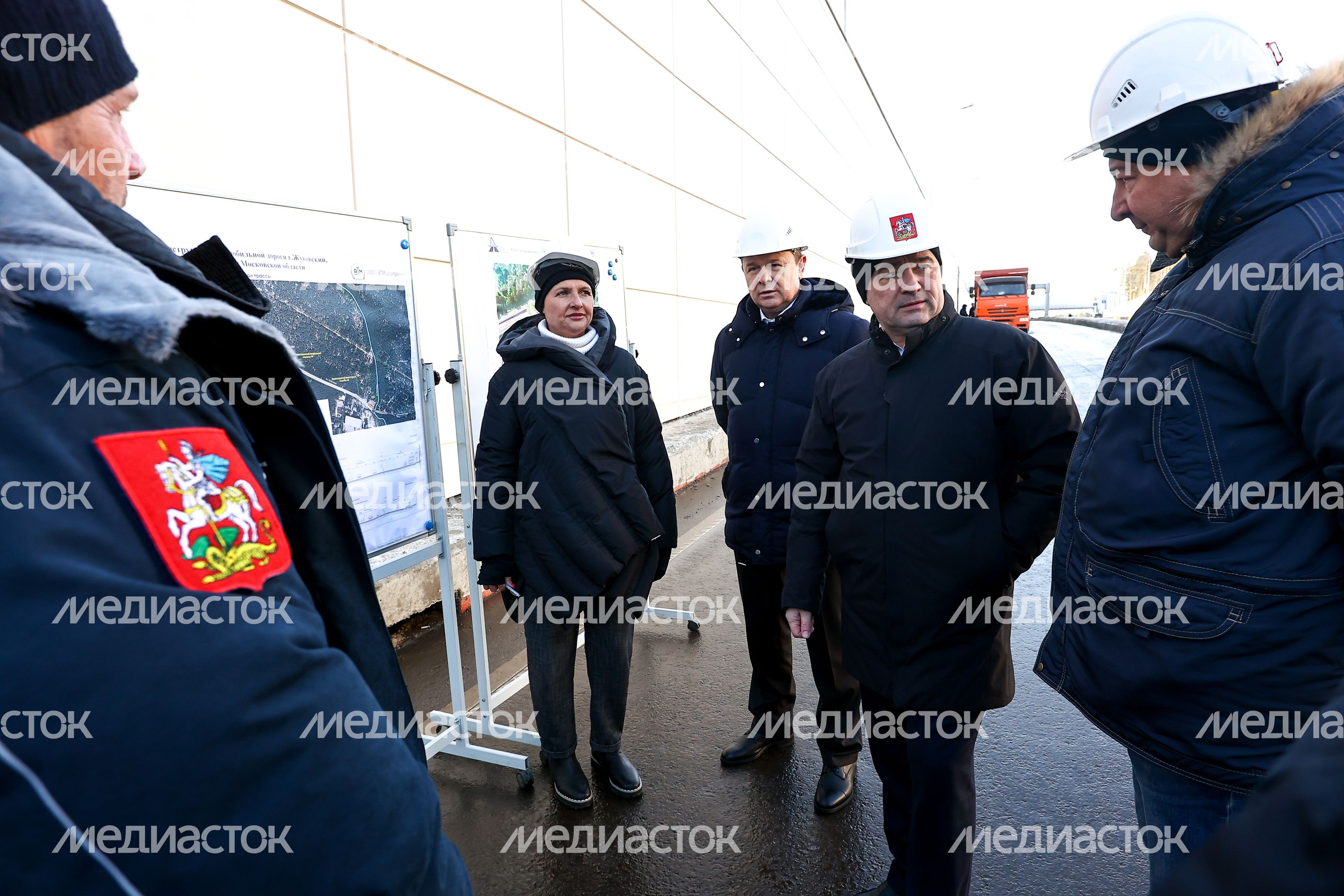 Проверка хода реконструкции дороги в Жуковском Губернатором Подмосковья