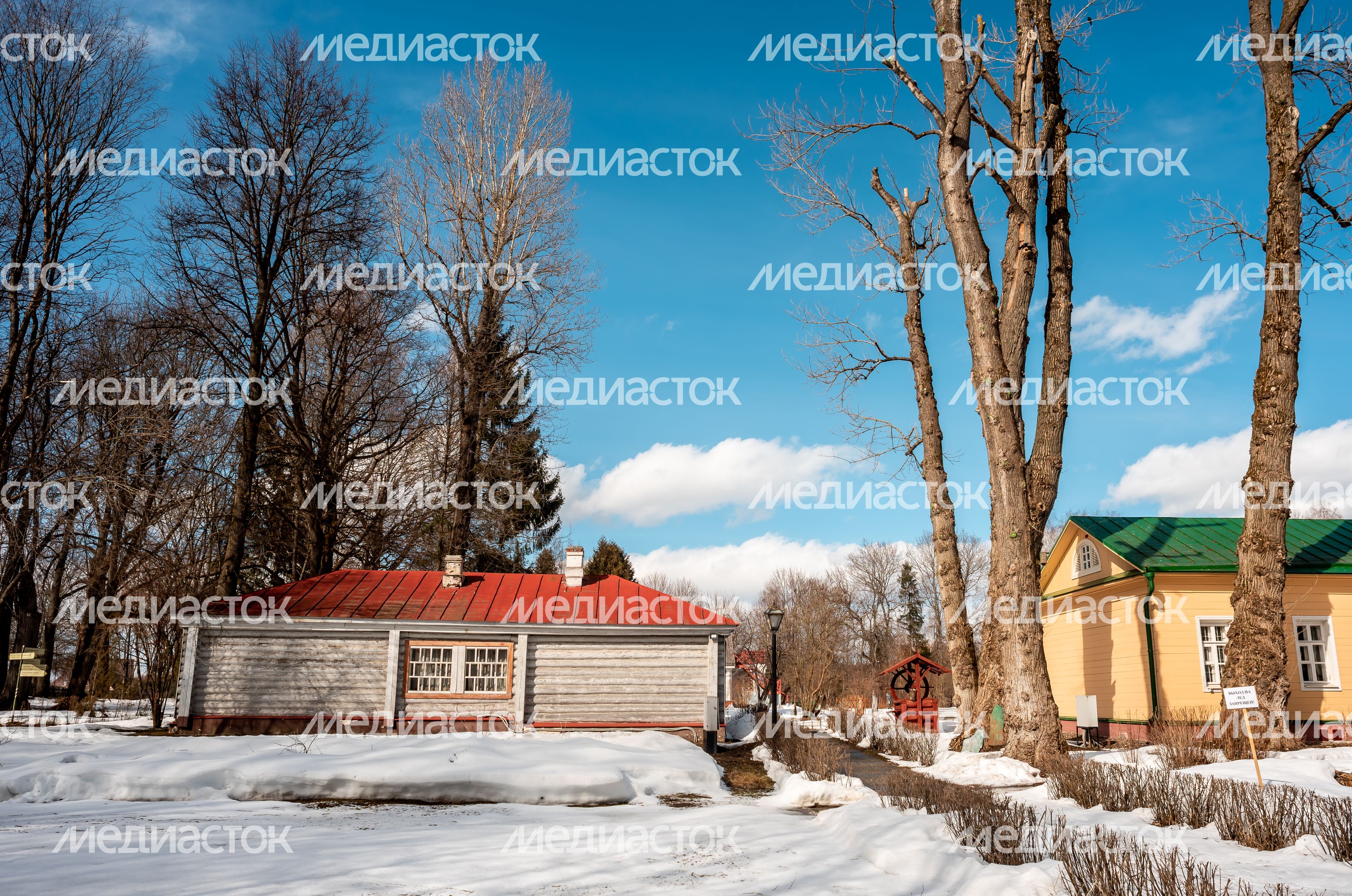 Зимние виды музея-заповедника Антона Чехова «Мелихово»