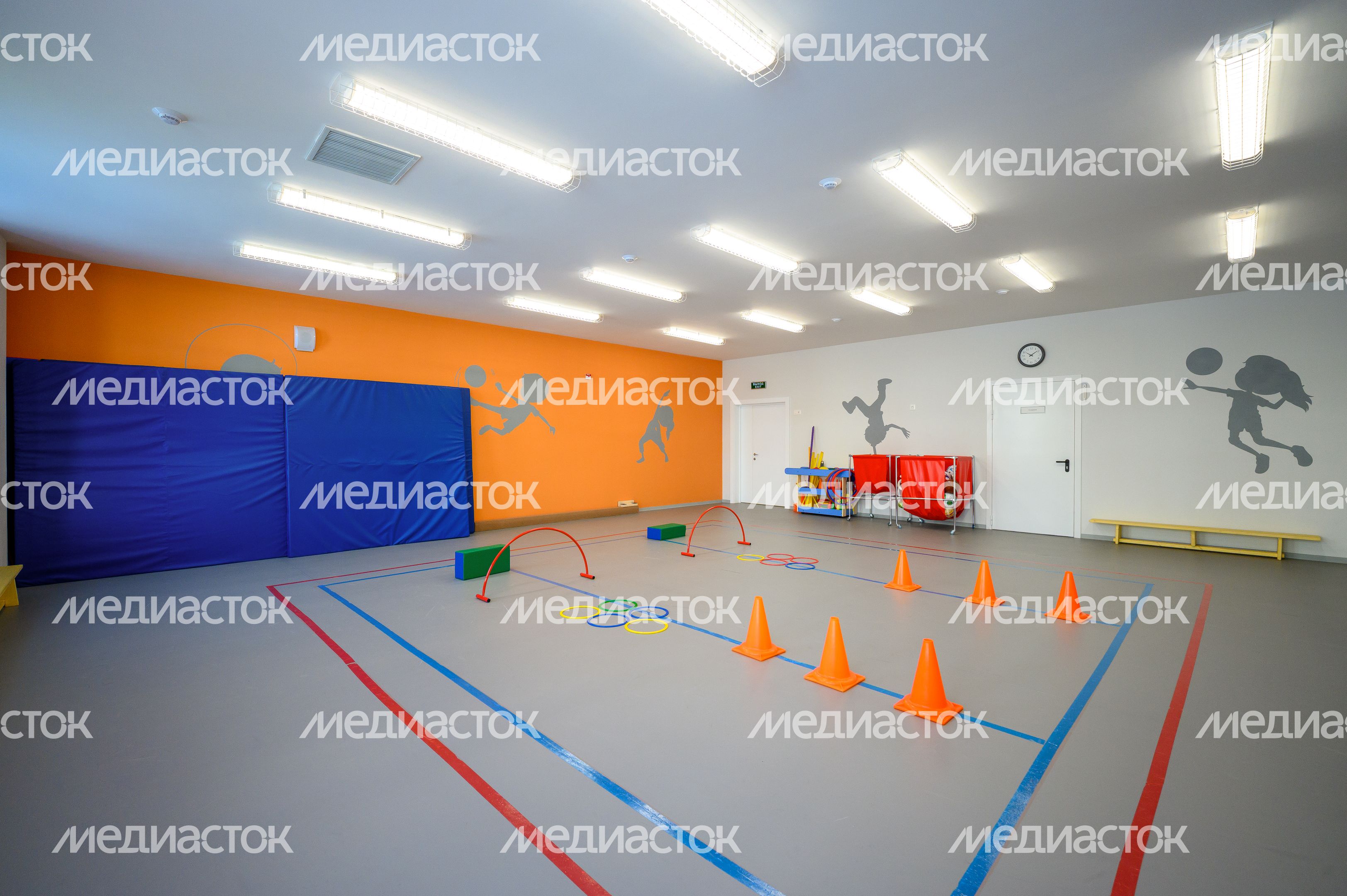 Спортивный зал в новом детском саду «Аистенок» в ЖК «Новое Медведково» в Мытищах Спортивный зал в новом детском саду «Аистенок» в ЖК «Новое Медведково» в Мытищах
