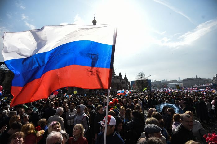 Первомайская демонстрация профсоюзов в Москве