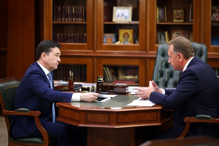 Встреча губернатора Подмосковья с главой Зарайска