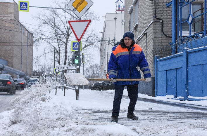 Снегопад в Московском регионе, 18.01.2018