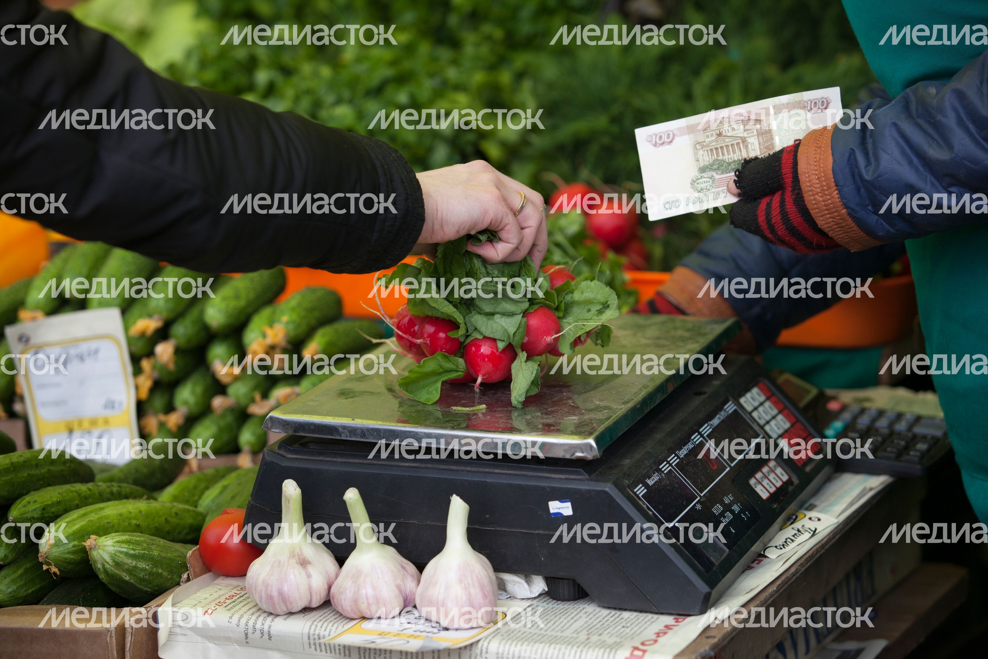 Продуктовый рынок в Москве