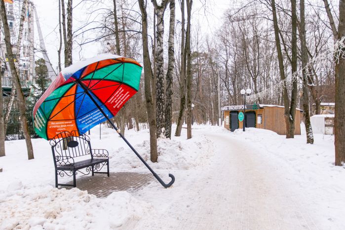 Красногорский городской парк зимой