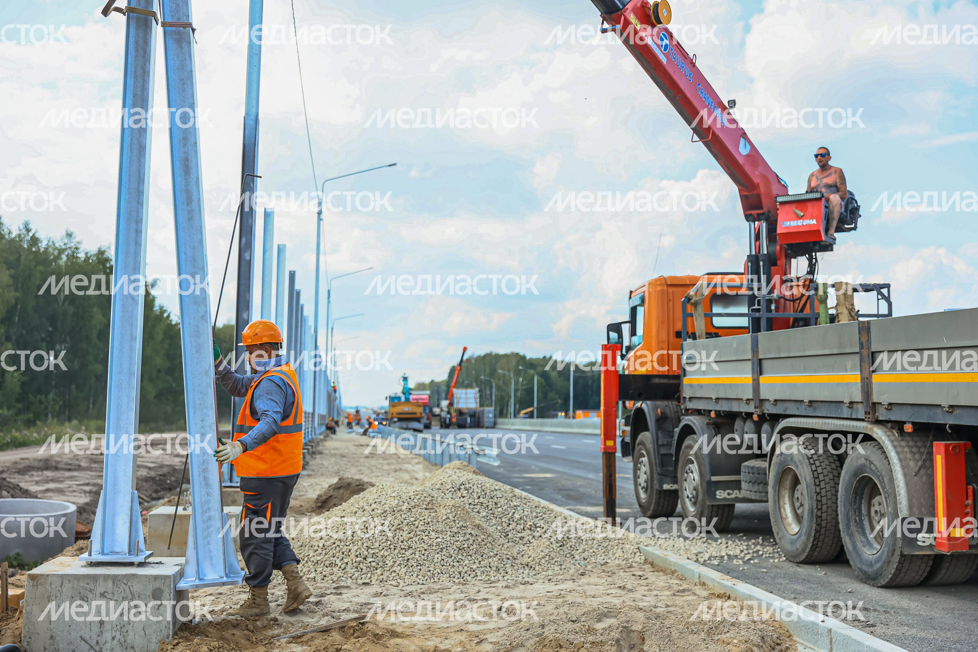 Проверка хода строительства подмосковного участка М-12 «Москва-Казань» Губернатором Подмосковья