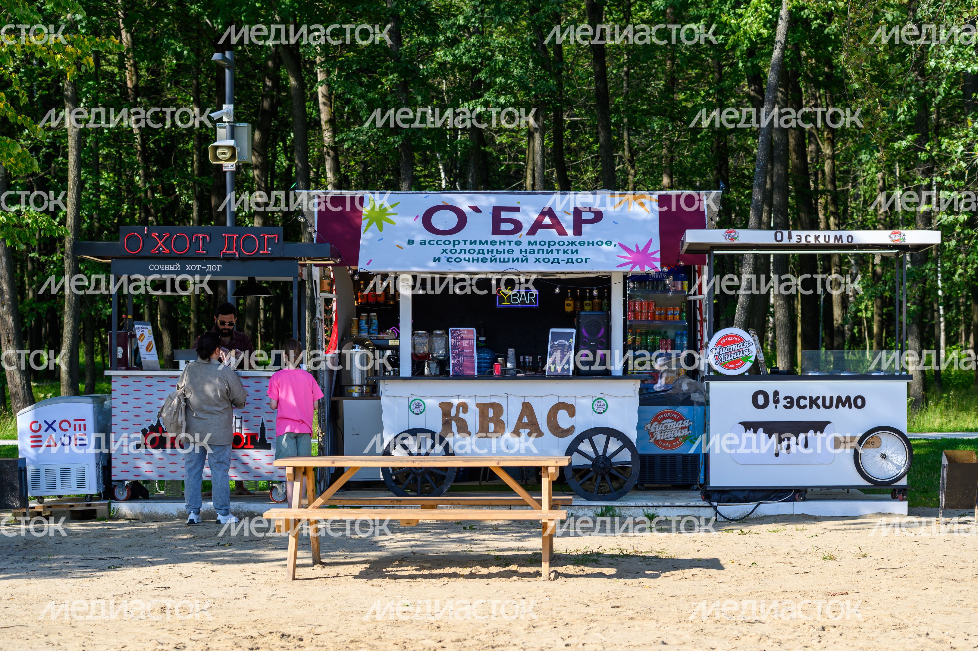 Точки питания на пляже парка «Авангард» в Электростали Точки питания на пляже парка «Авангард» в Электростали