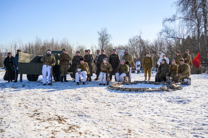 Военно-историческая реконструкция в музее танка Т-34 в Мытищах