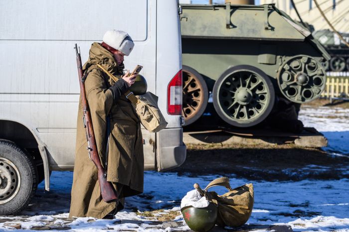 Военно-историческая реконструкция в музее танка Т-34 в Мытищах
