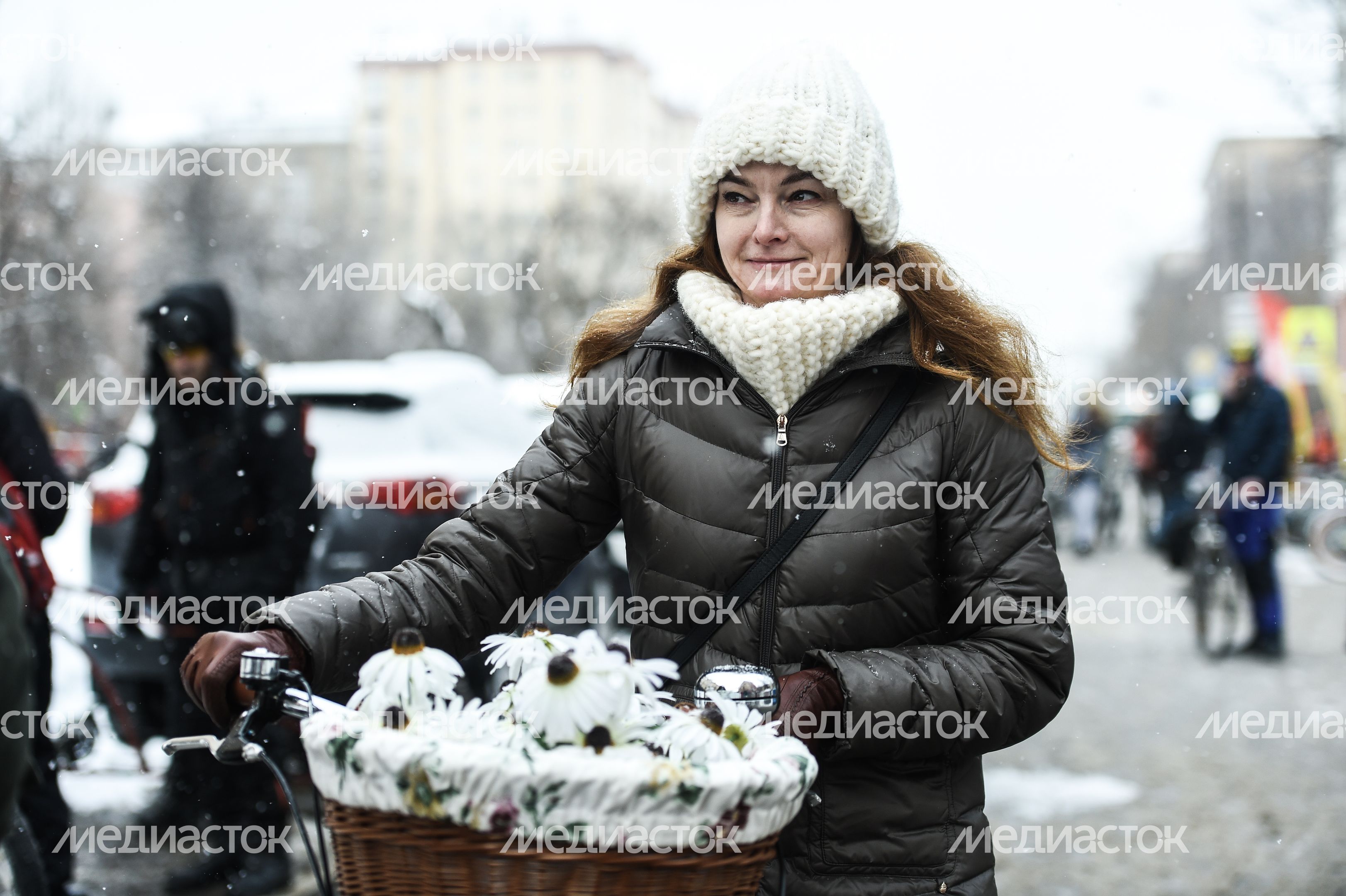 В Москве состоялся 4-й Зимний Велопарад