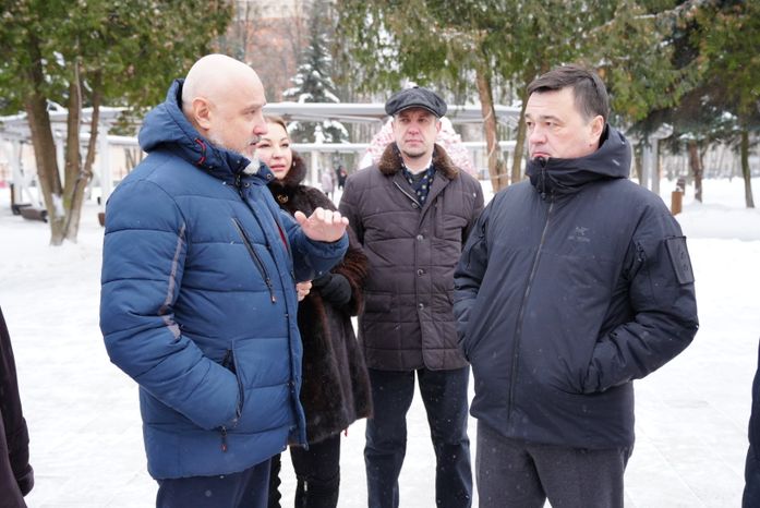 Проверка Губернатором Центрального парка культуры и отдыха в Пушкино
