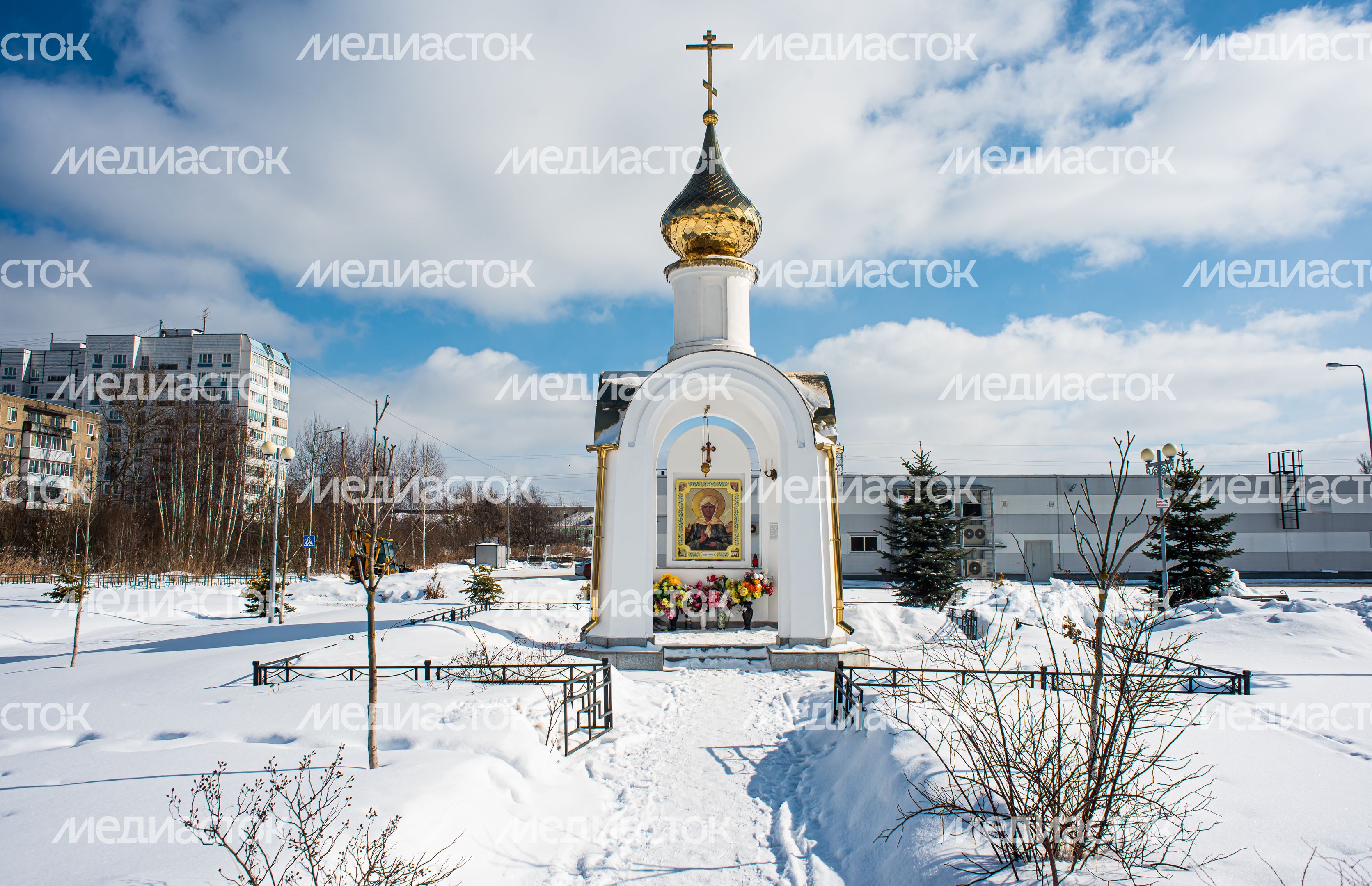 Зимние виды города Электрогорск