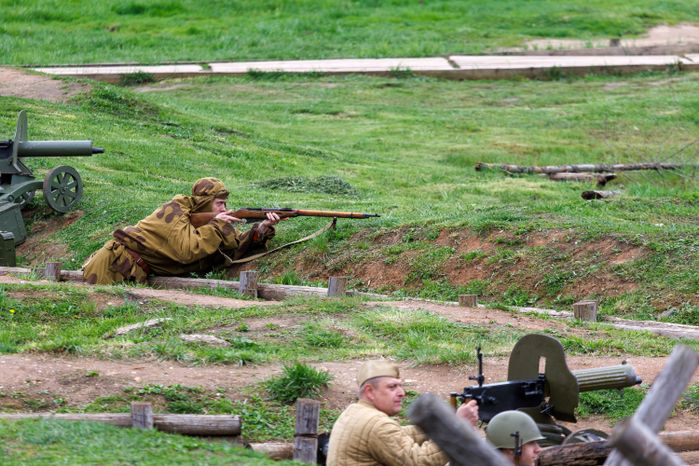 День Победы в Центральном парке «Патриот» Одинцовского округа: военно-историческая реконструкция «В логове зверя»
