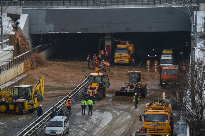 Тушинский тоннель затопило в Москве