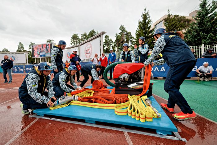 Женская сборная Казахстана завоевала бронзу в общем зачете на XI Чемпионате мира по пожарно-спасательному спорту