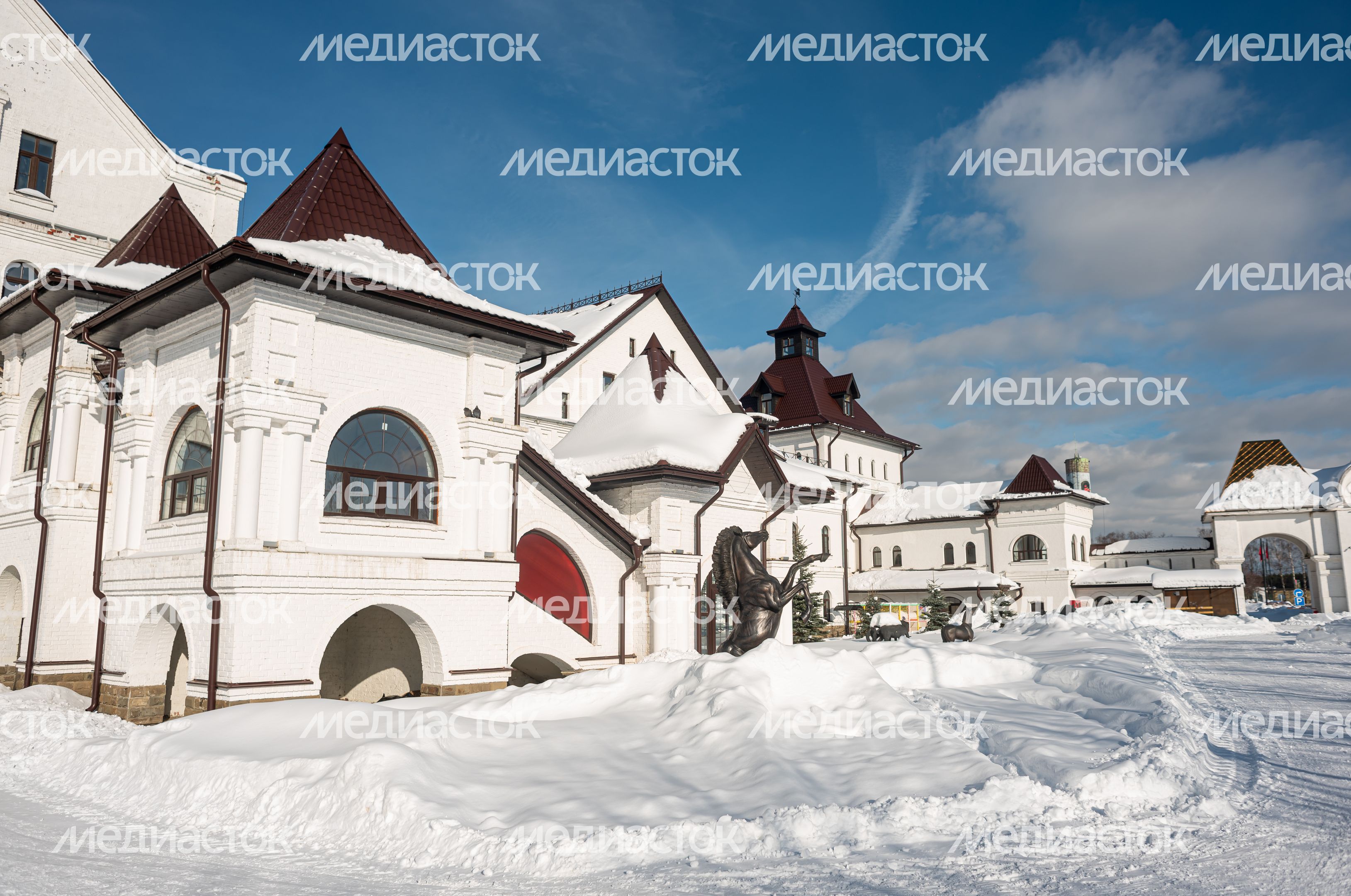 Зимние виды Национального Конного арка Русь