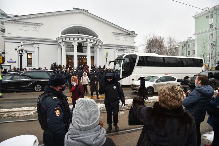 Церемония прощания с актером Валентином Гафтом в театре «Современник» в Москве