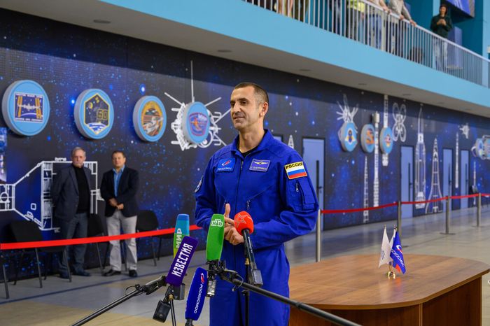 Космонавт Роскосмоса Сергей Тетерятников на комплексной тренировке в Центре подготовки космонавтов Звездного городка