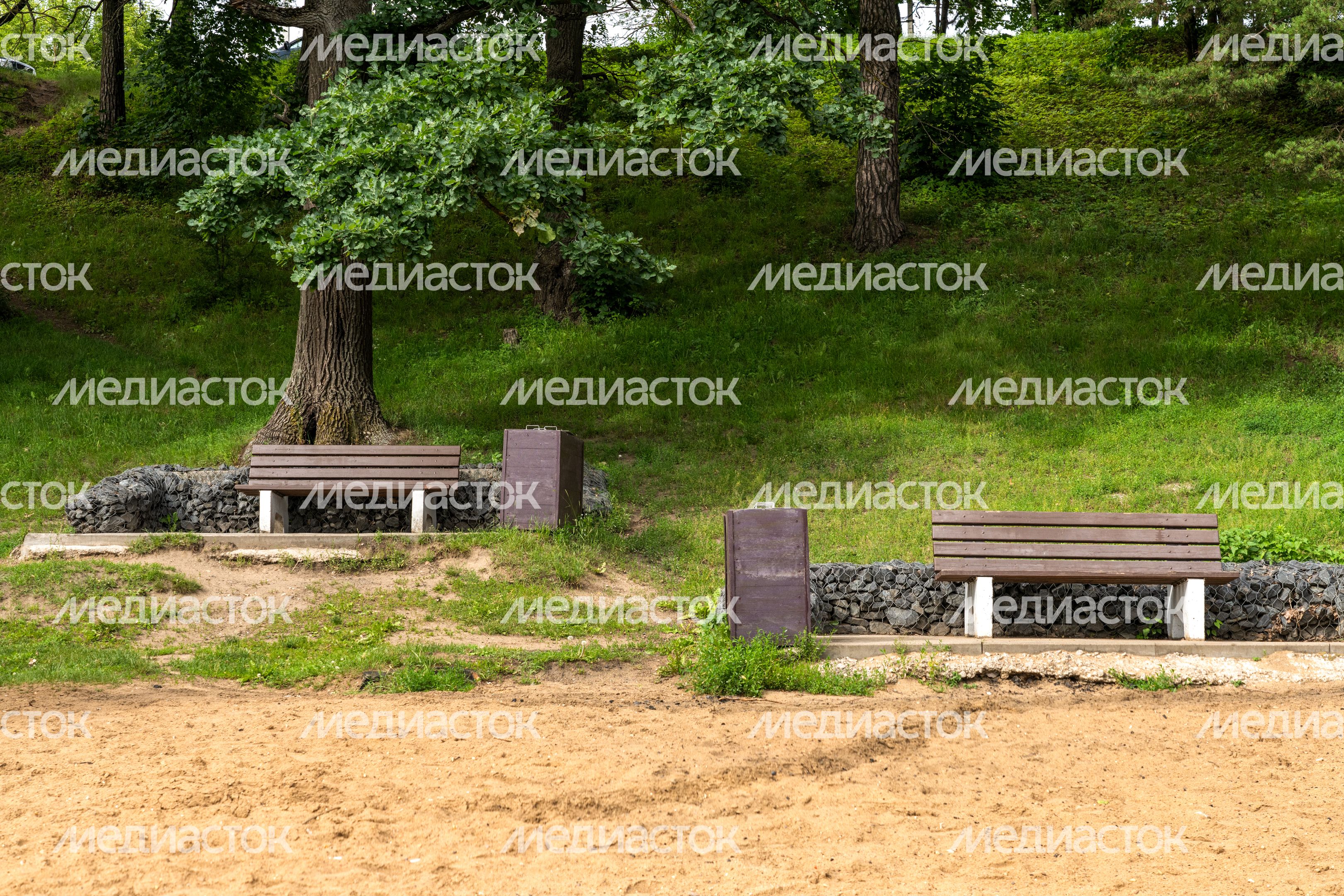 Пляж на реке Банька в Красногорске Пляж на реке Банька в Красногорске