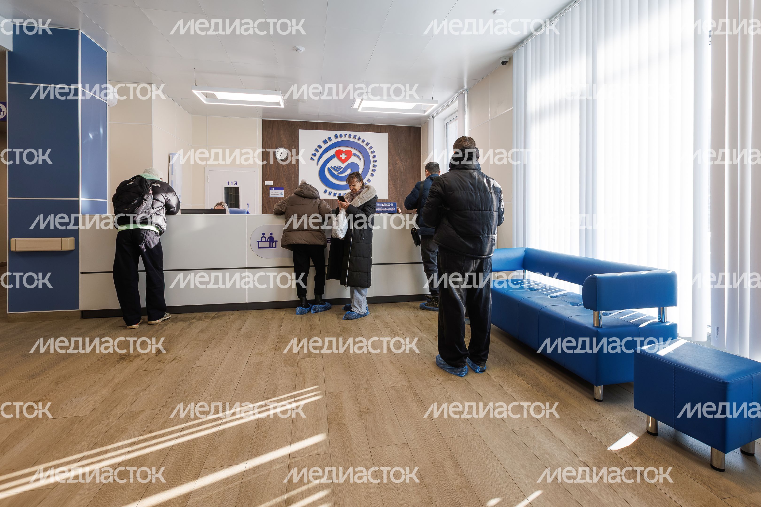 Регистратура в новой детско-взрослой поликлинике на 400 посещений в Котельниках Регистратура в новой детско-взрослой поликлинике на 400 посещений в Котельниках