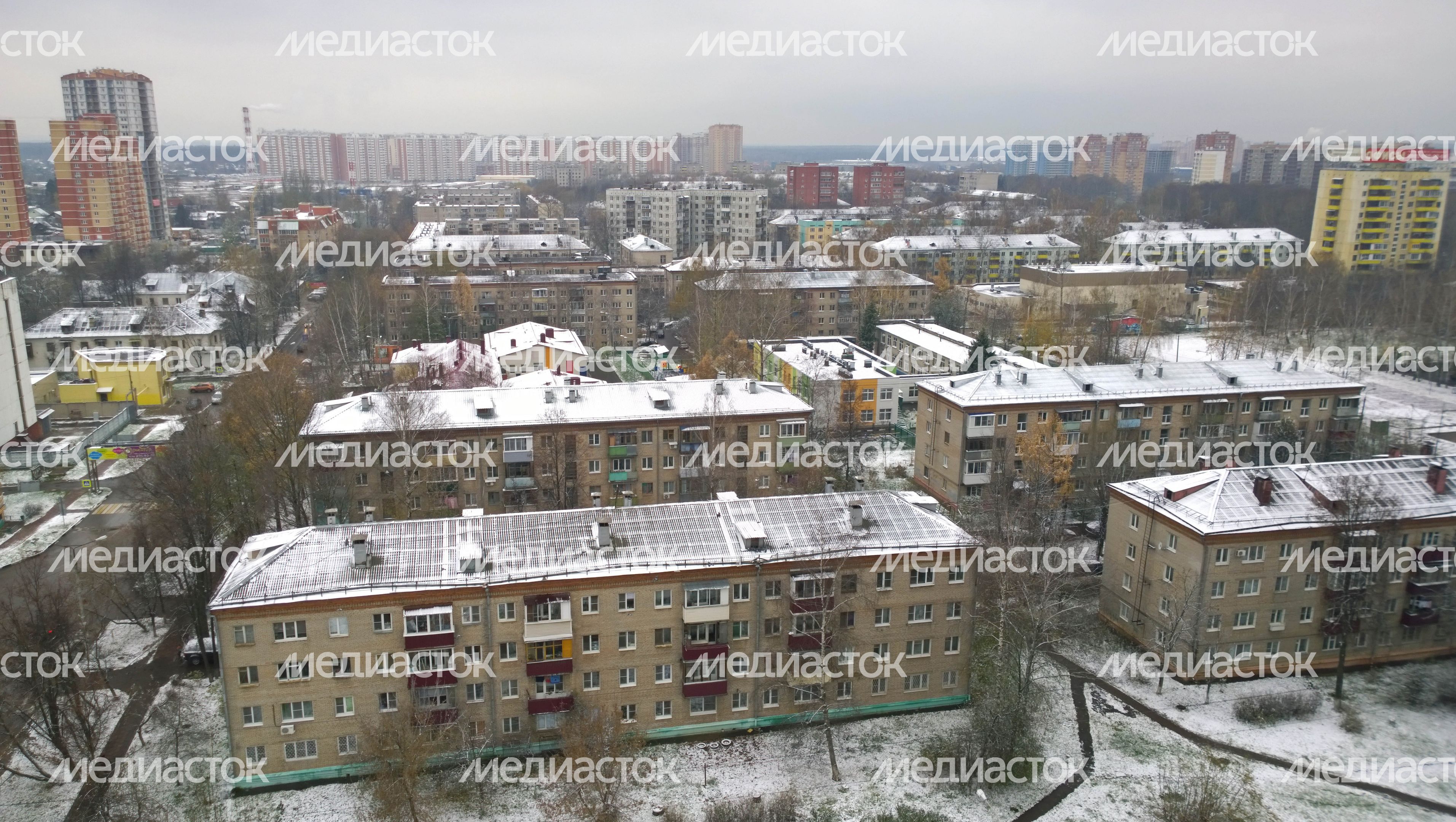 Первый снег в Лобне