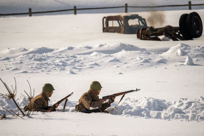Военно-историческая реконструкция «На безымянной высоте» в парке «Патриот» Одинцовского округа